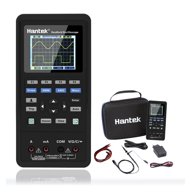 Hantek 2C72 Osciloscopio Portatil Mini con Multimetro