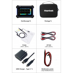 Hantek TO1112C Osciloscopio portátil Táctil 2 Canales / 110MHZ con multimetro